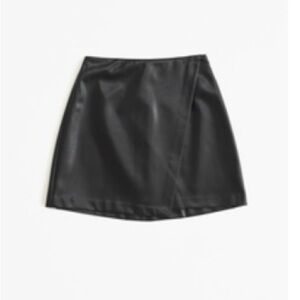 Black Leather Mini Skirt- Abercrombie &Fitch
